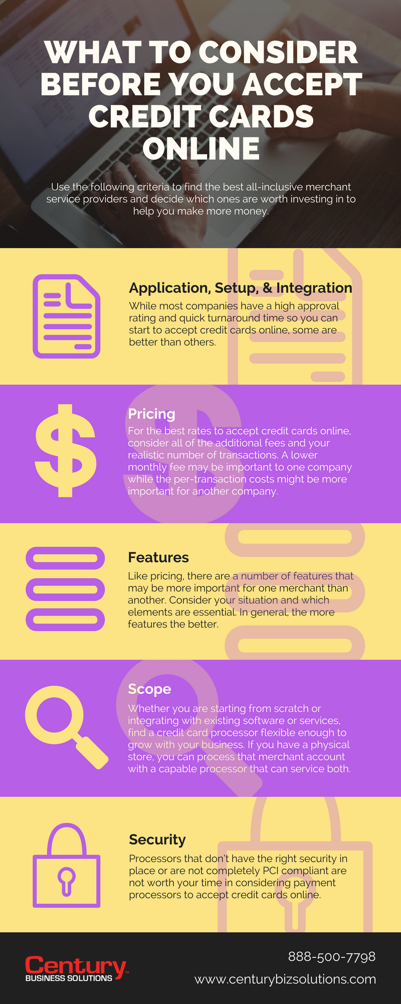 what to consider before you accept credit cards online infographic