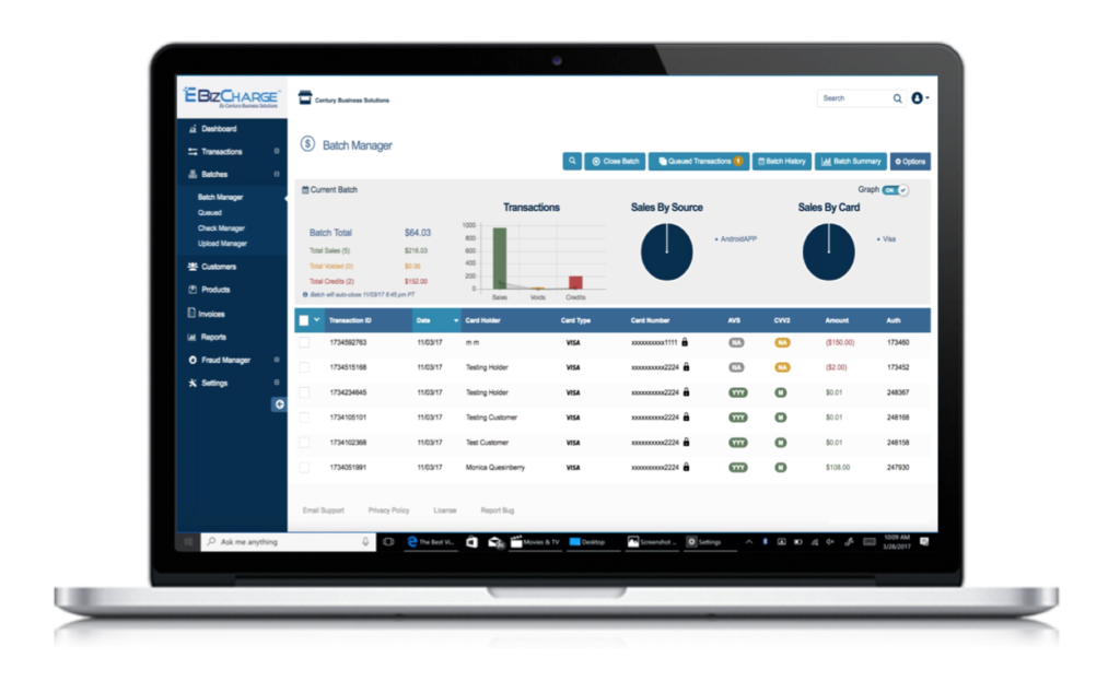 Credit Card Processing Solution for Able Software Century Business